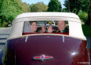 Wedding Photograph, San Jose - Couple waves from Car Window